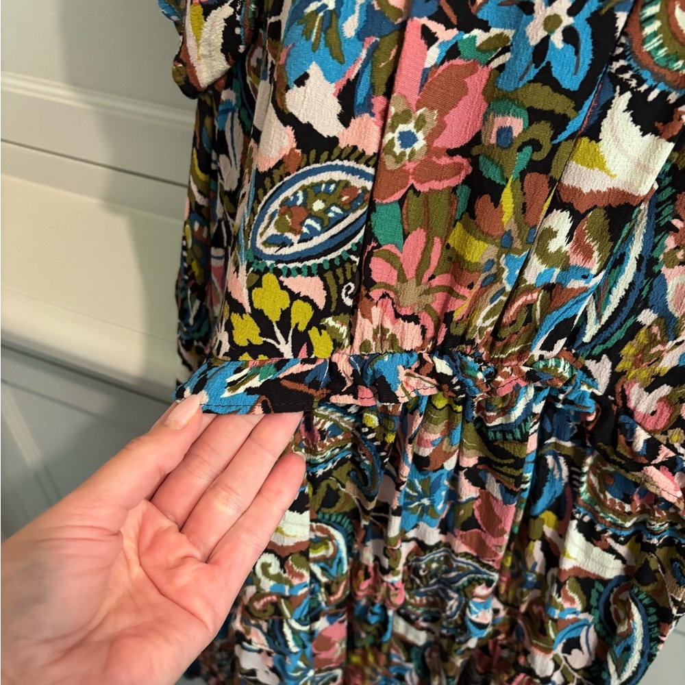 Anthropologie Multicolor V-Neck Dress - Picture 5 of 6